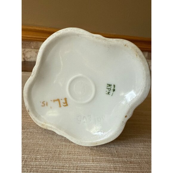 Antique KPM Berlin Porcelain Creamer – Gold Trim Monogram B Royal German China - Picture 6 of 16